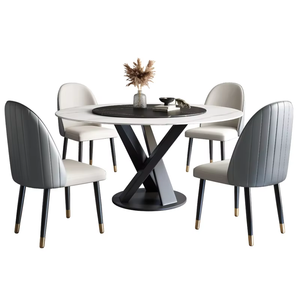 Mesa <span class=keywords><strong>de</strong></span> Comedor <span class=keywords><strong>de</strong></span> Piedra para el Hogar, Estilo Moderno y Sencillo, Lujo Discreto para Restaurante, Combinación <span class=keywords><strong>de</strong></span> Mesa y Sillas <span class=keywords><strong>de</strong></span> Comedor - Product Image 3