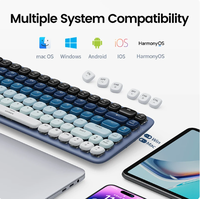 UGREEN KeyBoard Nirkabel Bluetooth 5.0 Kabel Mekanis Sakelar Coklat Lampu Latar untuk MacBook iPad PC Tablet Ponsel Laptop KeyBoard