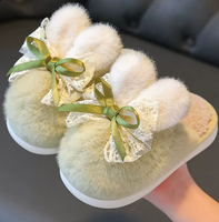 Chaussons chauds antidérapants de haute qualité avec un design à nœud, souples, confortables, douillets pour la maison, sandales intérieures moelleuses