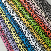 Tissu en cuir PU imprimé léopard, tissu d'ameublement souple, résistant à l'abrasion, style anime, cuir tacheté, artisanat décoratif, garniture