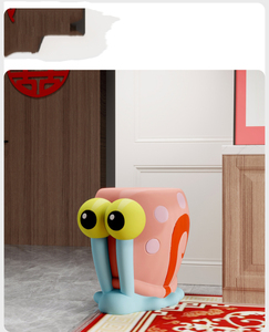 Red <span class=keywords><strong>de</strong></span> Caracol <span class=keywords><strong>de</strong></span> dibujos animados, taburete <span class=keywords><strong>de</strong></span> Zapatos Rojos en la puerta, entrada a casa, niños, lindo vestíbulo creativo, taburete bajo para sentarse - Product Image 3