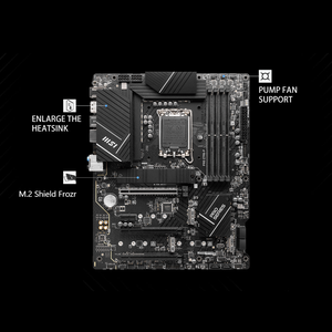 Carte mère MSI Z790-P Pro Series (prise en charge des I9-<span class=keywords><strong>12900K</strong></span> Intel/i5-12600K/i5-<span class=keywords><strong>13600K</strong></span>/i7-14700K/i5-14600K CPU, LGA 1700, DDR5) - Product Image 4