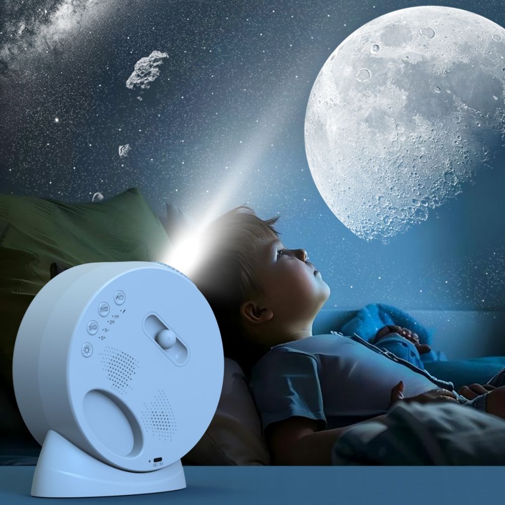 Sunrise LED Night Light Meteor and Planet Projector Digital Galaxy  Projector Lamp with Bluetooth Speaker, Alarm Clock