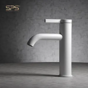 A8152 Bathroom Hot Cold Water Faucet White Tapts