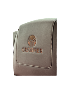 Grammer MSG115 Estilo de lujo Suspensión neumática ergonómica Asiento de camión Soporte lumbar ajustable Tela de ventilación de calefacción/Cuero Gris - Product Image 6