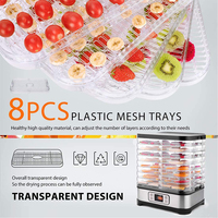 Elektrische 400W 5 Trays Voedsel Dehydrator Machine Met Digitale Timer En Temperatuurregeling Voor Fruit Groentevlees Rundvlees Jerky