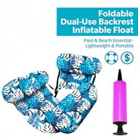 Chaise flottante gonflable pour piscine avec dossier, siège de relaxation aquatique pliable