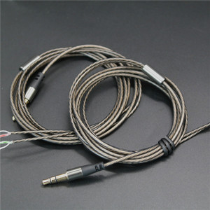 Mp3 Headphone Cable Copper Plated <b>Silver</b> <b>Wire</b> Diy Semi Finished Atmospheric Smoky Gray Audio Cable - Product Image 5