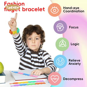 YACHEN Wearable Fidget Pulseras Push Poping Bubble Sensory Toys Stress Relief Pop Bracelet Fidget Toy - Product Image 5