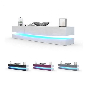 Support <span class=keywords><strong>mural</strong></span> <span class=keywords><strong>TV</strong></span> en aluminium <span class=keywords><strong>blanc</strong></span>, meuble robuste, brillant, frontier, meuble de salon - Product Image 1