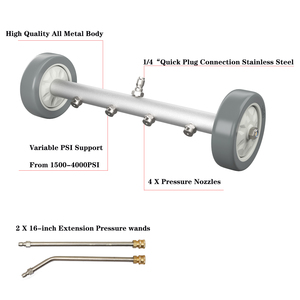 Máy rửa khung xe điện áp suất cao với vòi phun bằng hợp kim nhôm thép không gỉ dành cho phần dưới của xe 1500-4000 PSI - Product Image 2