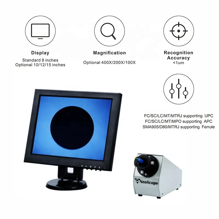 Neofibo FK4-410P Verstelbare End Gezicht Tafelmodel Vergrootglas Camera Inspectie Probe Video Fiber Optic Inspectie Fiber Microscoop