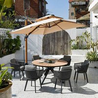 Hochwertige Luxuriöse Moderne Outdoor-Möbel Patio-Esstisch-Set Langlebig und Stühle für Gastronomie und Gartenmöbel