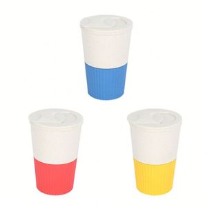 <b>Personalised</b> Wheat <b>Straw</b> Eco-Friendly Reusable Coffee Mug 380ml Dual Color Portable Takeaway Cappuccino <b>Cup</b> - Product Image 3