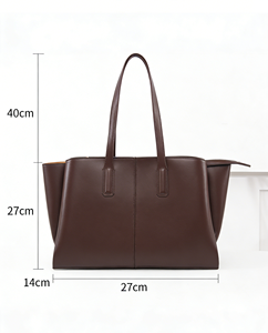 <span class=keywords><strong>Sac</strong></span> fourre-tout en PU <span class=keywords><strong>marron</strong></span> grande capacité avec logo personnalisé 2026, <span class=keywords><strong>sac</strong></span> à bandoulière décontracté et imperméable pour femme - Product Image 2