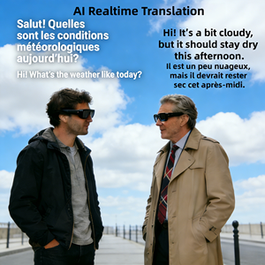 Gafas de Audio Inteligentes con IA y <span class=keywords><strong>Chat</strong></span> GPT, Traducción en Tiempo Real, Asistencia de IA, Gafas de Sol con Lectura Inteligente y 16G de Almacenamiento - Product Image 4