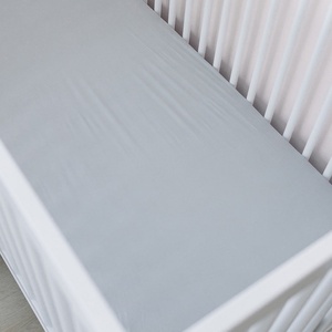 Juego de Fundas de Cuna de Bambú Orgánico para Bebé, Color Sólido Personalizado, Juego de Ropa de Cama Infantil de 4 Piezas, Sábanas de Cuna de Bambú al por Mayor - Product Image 5