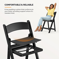 Chaise de jardin pliante transparente avec structure en métal chromé, chaise de patio pliable pour cour, balcon, fête, événement