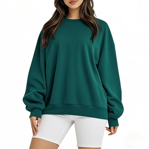 <span class=keywords><strong>Felpa</strong></span> da <span class=keywords><strong>Donna</strong></span> 100% Cotone Autunno Inverno, Girocollo Tinta Unita, Pullover Casual Sportivo Basico - Product Image 3