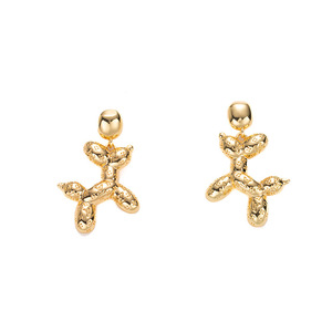 Boucles d'oreilles en forme de chien ballon, en alliage de cuivre doré, bijoux unisexes, cadeau - Product Image 5