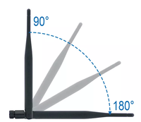 Antenne Omni Externe à Haut Gain Longue Portée 915 MHz en Caoutchouc pour GSM 433 MHz/2,4 GHz avec Connecteur Mâle SMA Noir