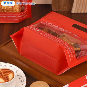 Bolsa de Plástico Transparente con Cierre y Base para Sostener en Mano, con Logotipo Personalizado, de Grado Alimenticio, para Hornear Galletas, Pan, Palomitas de Maíz y Croissants - Product Image 5