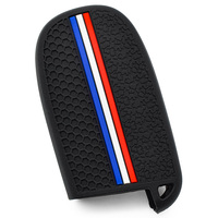 Housse de protection anti-poussière en silicone souple à 4 boutons pour télécommande de véhicule sans clé – Remplacement de la coque