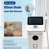 Temperatura epidermal reducida a -5 grados ℃   Plataforma de Terapia de Frío con Zafiro, Equipo de Depilación de Contacto Suave a Nivel Clínico para Salón de Belleza