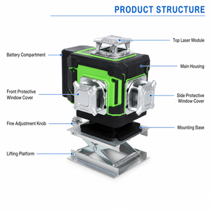 Niveaux laser rotatifs <span class=keywords><strong>Huepar</strong></span> pour la pose de cloisons en verre et la nivellement de rideaux de chantier – Ventes directes usine HIERKIN - Product Image 2