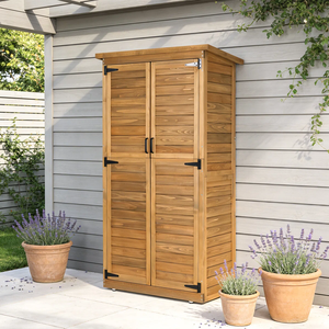 <span class=keywords><strong>Abri</strong></span> de <span class=keywords><strong>jardin</strong></span> en <span class=keywords><strong>bois</strong></span> Combohome avec armoire haute et étagères réglables robustes, organisateur d'outils de <span class=keywords><strong>jardin</strong></span> résistant aux intempéries pour la pelouse - Product Image 3