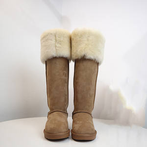 Stivali di Pelliccia Personalizzati di Alta Qualità per Donne, Scarpe Invernali Calde in Lana d'Agnello, Stivali da Neve in Pelliccia per Ragazze - Product Image 3