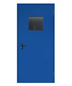 Cửa chống cháy bên ngoài trong tài sản dân cư cửa trước cửa kim loại chống cháy với cửa sổ xem - Product Image 1