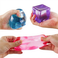 Jouet de décompression créatif en TPR de haute qualité, motif fluide cube de glace, à pétrir, avec musique