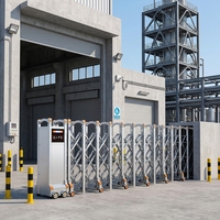 Porte de sécurité télescopique automatique en alliage d'aluminium anti-effraction moderne, directement de l'usine, pour écoles et maisons