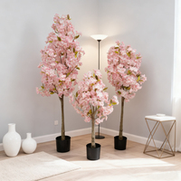 Bunga Sakura buatan pesta pernikahan Zen Jepang luar ruangan warna kustom bunga Sakura imitasi imitasi ramah lingkungan sentuhan asli tinggi