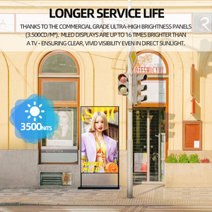 Afficheur numérique à écran LCD ultra-fin orienté vers la fenêtre, 2500 nits de luminosité élevée, pour <span class=keywords><strong>agence</strong></span> <span class=keywords><strong>immobilière</strong></span> - Product Image 4