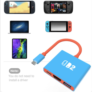 4K/60Hz HD MI Dock for Nintendo Switch 2 for <strong>Switch2</strong> HD Splitter 3 in 1 Port Hub TV Adapter Portable <strong>Docking</strong> <strong>Station</strong> - Product Image 3