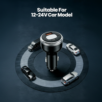 Transmisor FM Bluetooth SUNDA de 40W, Cargador de Coche con Carga Rápida PD QC, Doble Puerto, Llamadas Manos Libres, Reproductor de Música, Cargador de Teléfono para Coche