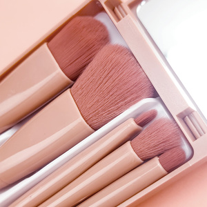 Juego de <span class=keywords><strong>Brochas</strong></span> de Maquillaje Portátiles de Viaje de 5 Piezas, Pelo Sintético, Multifunción, <span class=keywords><strong>para</strong></span> Rostro, Corrector, Afeitado, Polvo, Rubor, Sombra de Ojos, Color Rosa - Product Image 4