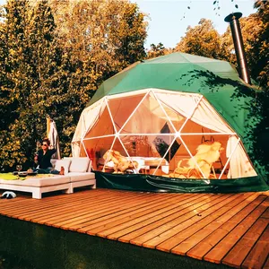 Geçici açık Glamping lüks fas Geo Dome çadır 6m çap