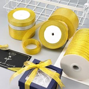 Zexiao ASD059 Eco-friendly Woven 2cm 100% Polyester Satin Ribbon Silver <b>Glitter</b> Single <b>Face</b> Solid Pattern Baking Cake Box - Product Image 2