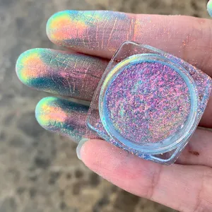 Shengzhu Venda Quente Arco-Íris Aurora Camaleão Pigmento Doce Sombra Solta Glitter Camaleão Em Pó