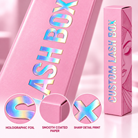 Boîte d'emballage pour gloss à lèvres en or rose avec logo personnalisé, boîte cadeau cosmétique recyclable avec impression offset sur papier couché