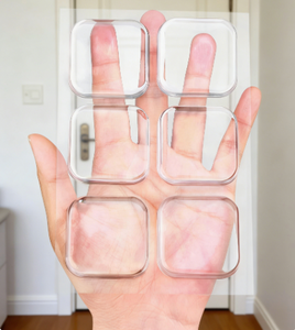 6 Pack Clear Silicone Wall Bumper Guard Self Adhesive <strong>Door</strong> Stopper Wall Protector for Cabinet Fridge Toilet Seat Headboard - Product Image 1