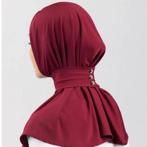 Jersey de bambú suave para mujer, gorra instantánea, diseño transpirable con patrón sólido, envoltura musulmana - Product Image 2