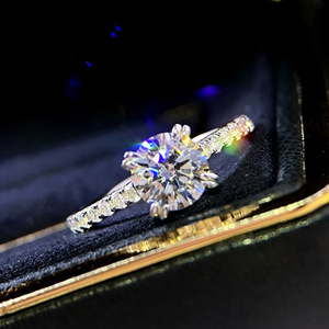 Eight Prong Shiny Zircon Women Ring Elegant Design For Engagement Proposal Daily All-match Memorial Finger Jewelry Gift - Product Image 1