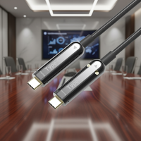 Cable AOC Industrial de Alta Flexibilidad Tipo C a C, Fibra Óptica Activa 4K60Hz para Visión Robótica y Visión Artificial, 10m-30m