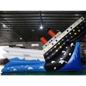 屋外2レーンインフレータブルタイタニック船ボートドライスライド子供と大人のため - Product Image 3