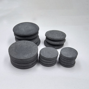Disques en pierre Bian 50mm 40mm 33mm noirs plats pour massage, moxibustion, thérapie chauffante, équipement de fitness et de santé - Product Image 2