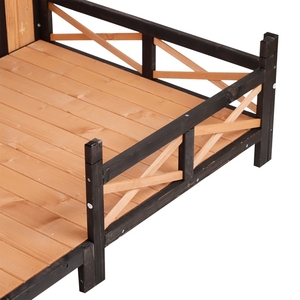 TIANYI Cuccia per Cani da Esterno Impermeabile in Legno Casetta per Cani di Taglia Grande con 2 Porte - Product Image 3